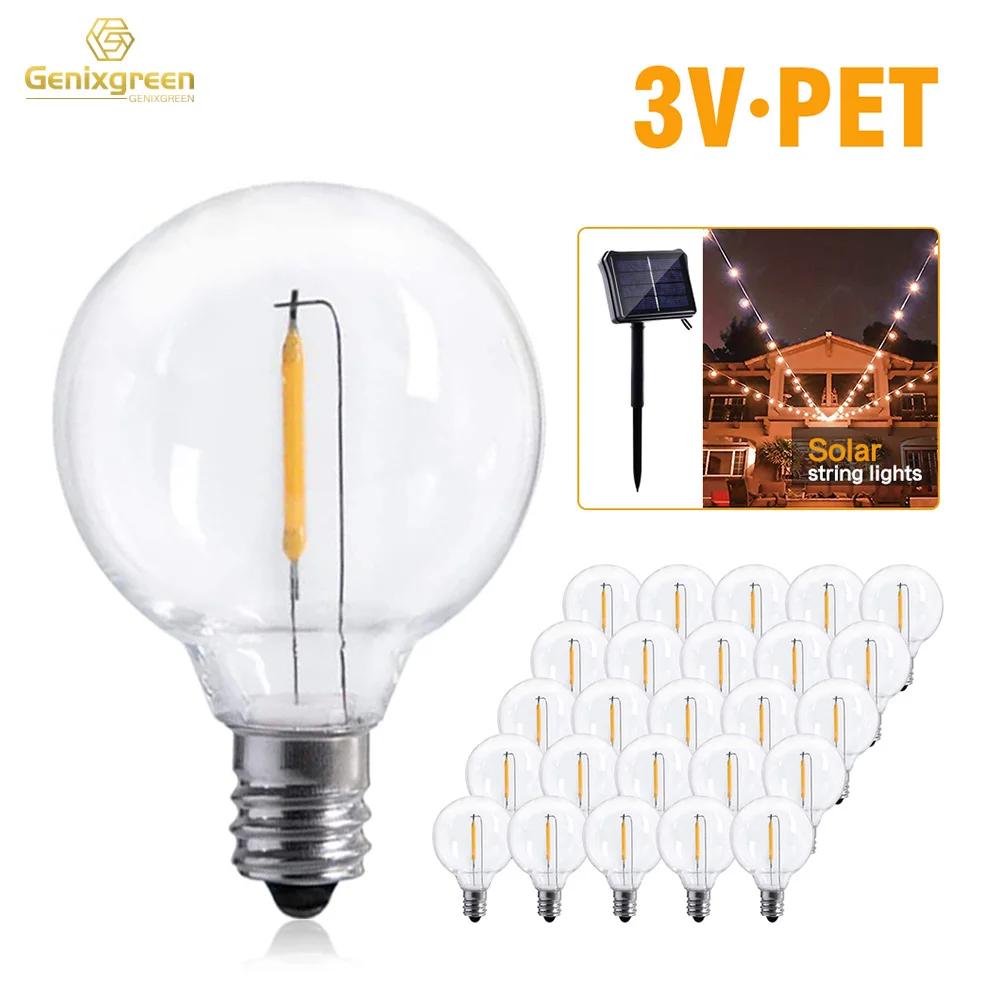 G40 LED  E12 ̽ PET öƽ ʶƮ ,   ۷κ  ü, ¾ Ʈ  LED , 3V, 1W